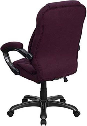 An image of seat and seatback of ObiwanSales Microfiber High Back Office Chair.