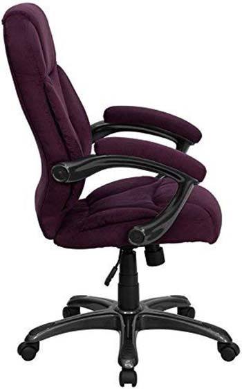 A Side image of ObiwanSales Microfiber Executive Office Chair.