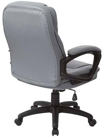 Work Smart Faux Leather Managers Chair in Charcoal Color