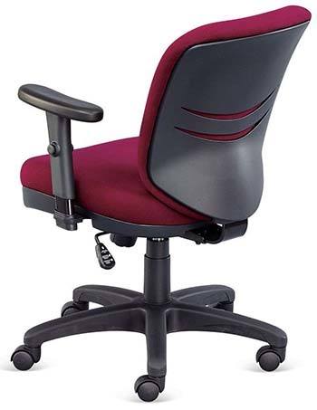 A rugged molded back image of Officient Compact Ergonomic Fabric Chair.