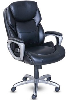 Serta Works My Fit Chair in black bonded leather