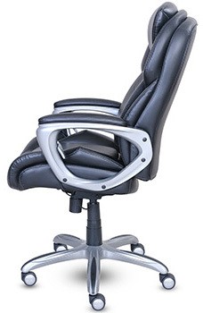 Left side of the Serta Works My Fit Executive Office Chair