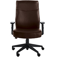 Serta Style Amy Office Chair with chestnut bonded leather upholstery