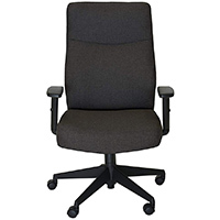 Serta Style Amy Office Chair with dark gray linen upholstery