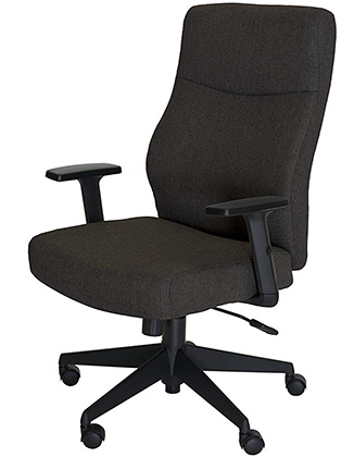The Serta Style Amy Office Chair in dark gray linen upholstery