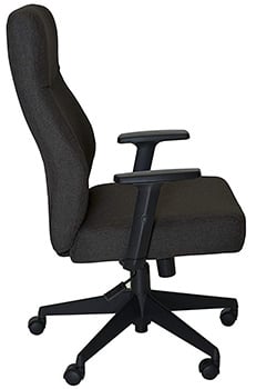 Side view of the dark gray Serta Style Amy Office Chair