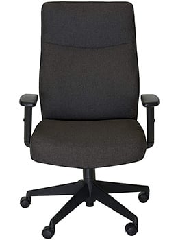 Front view of the dark gray Serta Style Amy High Back Office Chair