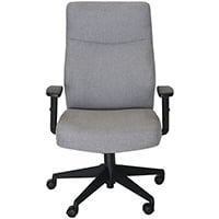 Serta Style Amy Office Chair with light gray linen upholstery