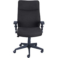 Serta Style Amy Office Chair with refresh dark gray linen upholstery