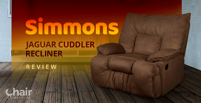Simmons Jaguar Cuddler Recliner in a contemporary living room