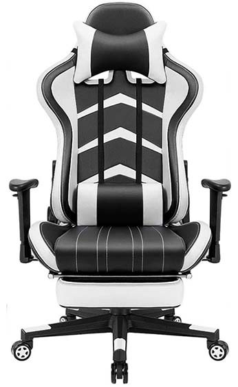 A front pose image of The Furmax Gaming Chair in White color