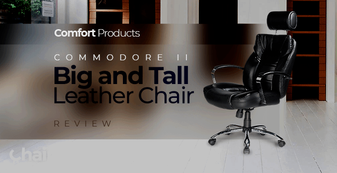 Black Comfort Products Commodore II Big and Tall Leather Chair
