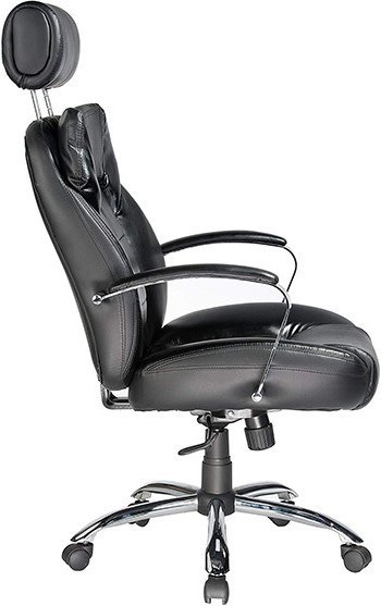 The Comfort Products Commodore II Big and Tall Leather Chair facing the right side