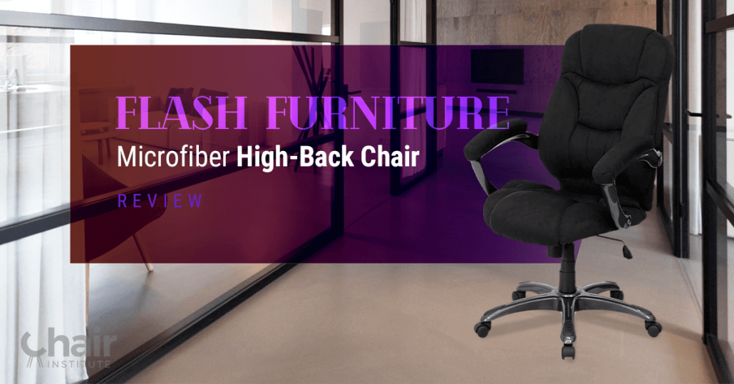 Flash Furniture Microfiber High-Back Chair in a modern office