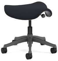A smaller image of Humanscale Freedom Stool in graphite color
