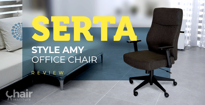 Dark gray Serta Style Amy Office Chair opposite a white sofa