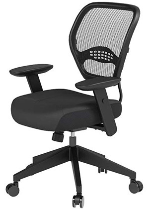 Space Seating Professional AirGrid Padded Black Eco Leather for sale online 