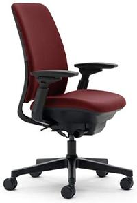 A smalller image of Steelcase Amia Office Chair in Burgundy color.