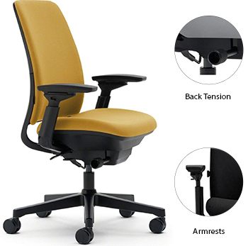 A Features image of Steelcase Amia Ergonomic Office Chair.
