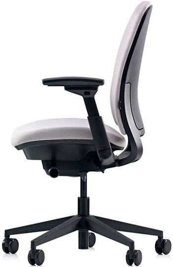 A side image of Steelcase Amia Chair in Grey color