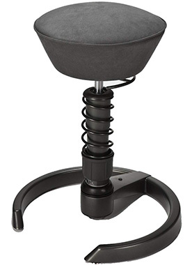 Gray variant of the VIA Seating Swopper Stool