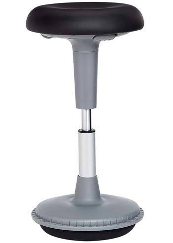 A large image of AmazonBasics Activity Office Tilt Stool in black