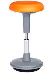 A small image of AmazonBasics Adjustable Activity Office Tilt Stool in orange color
