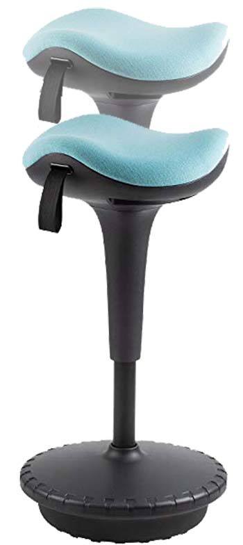 Blue Fabric, Easy to adjust Jummico Standing Stool