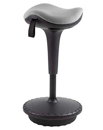 Grey Fabric, Breathable Triangle Seat, Jummico Standing Desk Stool