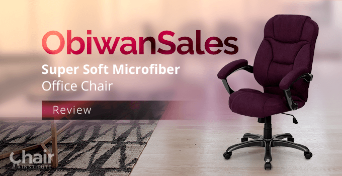 ObiwanSales Microfiber Office Chair in Grape color in a modern living room