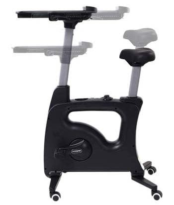 An image of Flexispot Exercise Desk in Black color, Adjustable Seat