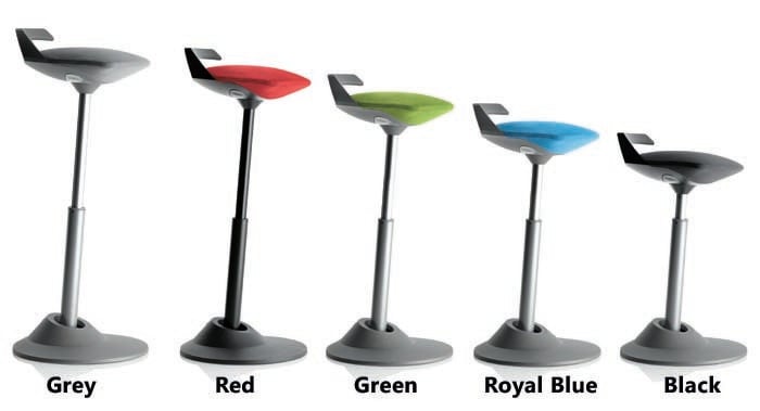 An image of Via Seating Muvman Stools in different color fabric