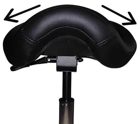 Wider Seat, 2xhome Ergonomic Saddle Stool Chair, Front