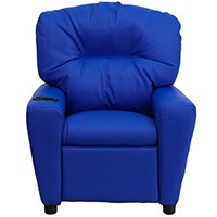Blue Color, Flash Furniture Microfiber Kids Recliner, Front