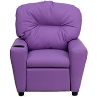 Lavender Color, Flash Furniture Microfiber Kids Recliner, Front