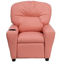 Pink Color, Flash Furniture Microfiber Kids Recliner, Front