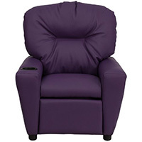 Purple Color, Flash Furniture Microfiber Kids Recliner, Front