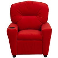 Red Color, Flash Furniture Microfiber Kids Recliner, Front
