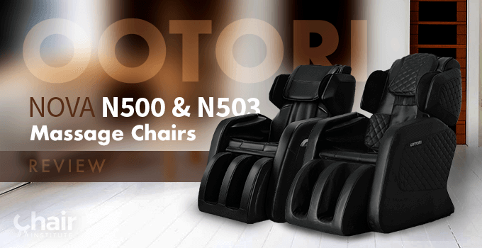 Black variants of the Ootori Nova N500 and N503 massage chairs