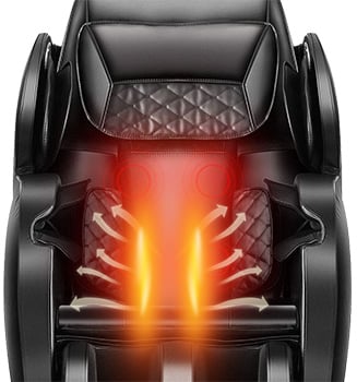Lumbar heat feature of the Ootori Nova N802 Massage Chair