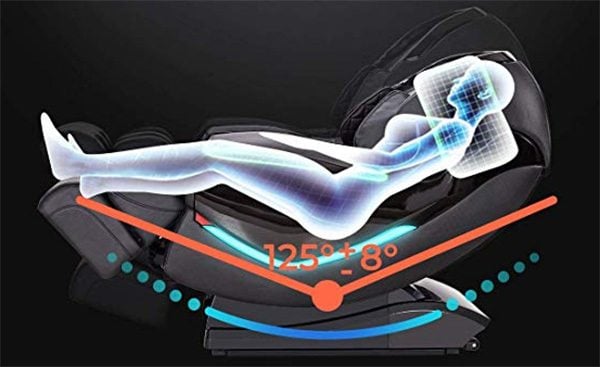 An illustration on the Zero gravity position of the Ootori RL-900L Massage Chair