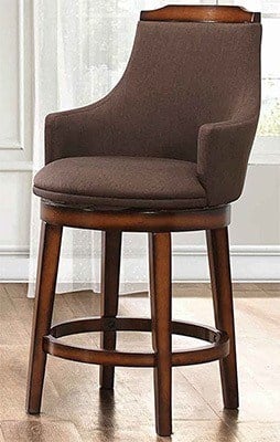 Chocolate Color, Bayshore Swivel Counter Chair, By Homelegance, Home Decor