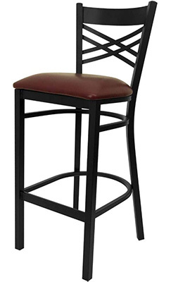 Burgundy Color, Flash Furniture’s Hercules Restaurant Barstool, Right View