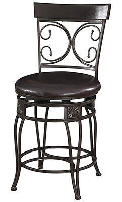 Brown Color, Powell Furniture’s Big And Tall Bar Chair, Right View