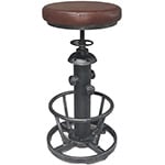 Brown Color, Topower Vintage Bar Stool, Small