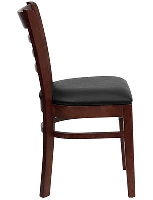 Brown Color, Flash Furniture Ladder Back Dining Chair, Side View