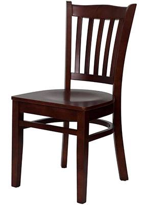 Mahogany Wood, Flash Furniture Slat Back Dining Chair, Main