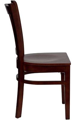 Mahogany Wood, Flash Furniture Slat Back Dining Chair, Side View