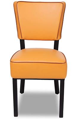 Orange Color, Luckyermore Dining Chair, Front View