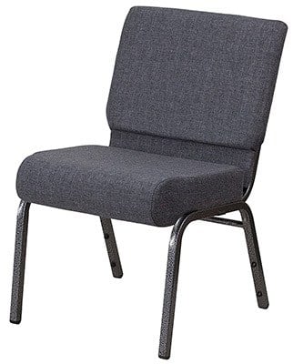 Dark Grey Fabric, FF Hercules Fabric Stacking Church Chair, Right View